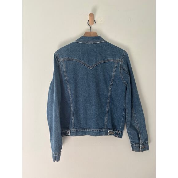 Boston Proper Distressed Denim Jean Jacket Womens Medium - Picture 7 of 9